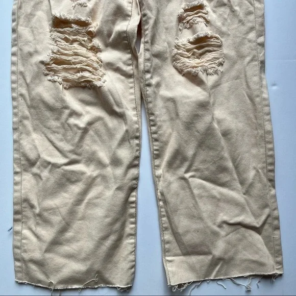 Wild Fable Cream Distressed High Rise Skater Jeans Sz 2 - Picture 4 of 8